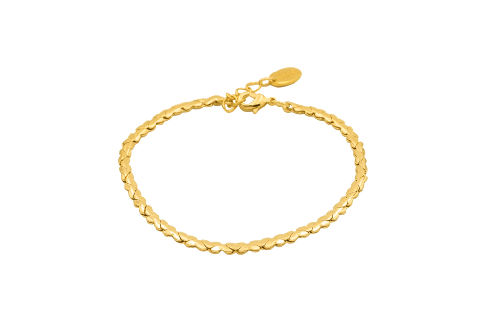 Hearts Bracelet Gold