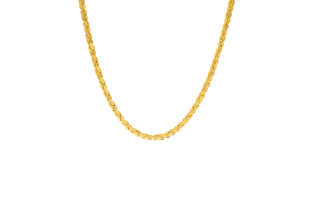 Hearts Necklace Gold