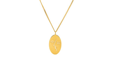 Kiss Necklace Gold