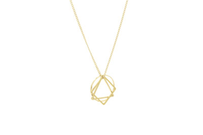 Polygon Small N Gold