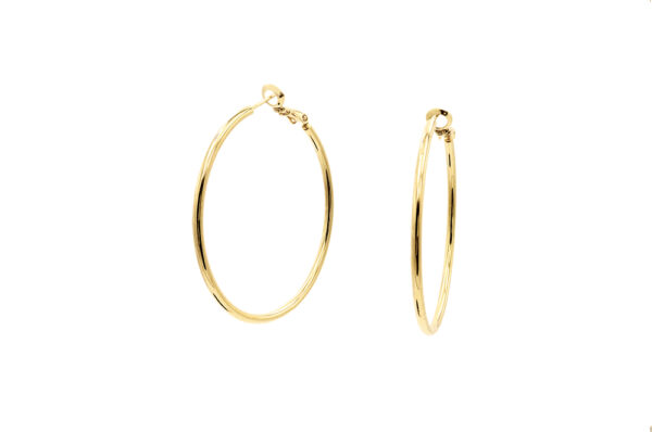 Sleek Hoop Big Earrings Gold