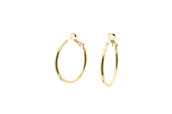 Sleek Hoop Medium Ohrringe Gold