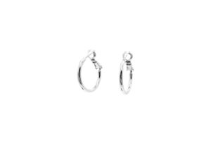 Pendientes de Aro Sleek Plata Pequeños