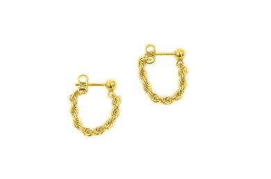 Twister-EA-Gold Twister Earrings Gold