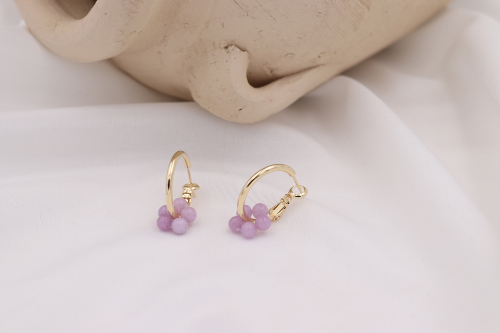 bloom earrings lavender bodegon