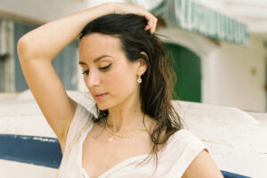 bloom necklace and earring combined with rode necklace jewelry design 1
