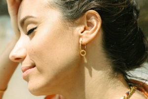crown earring hoop creole model