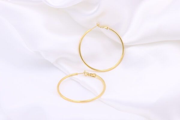 Sleek Hoop Big Earrings Gold