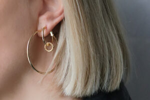 sleek-hoop-big-and-crown-earring-combo-model