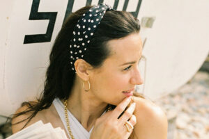 sleek medium creole hoop earring model