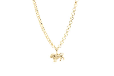 Golden Necklace with lion pendant