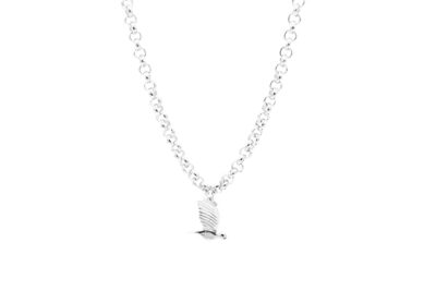 Swallow bird charm necklace in silver