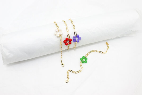 Bloom Big Armband Rot