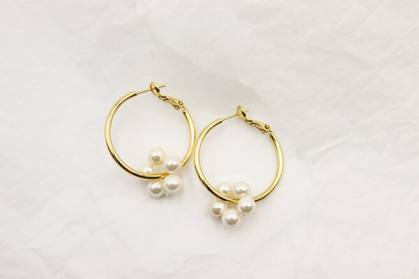 Bloom Big Earrings White