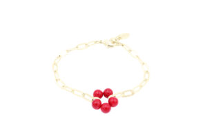Bloom Big Armband Rot