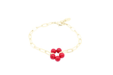 Bloom Big Armband Rot