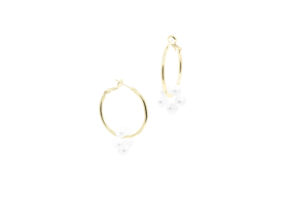 Bloom Big Earrings White