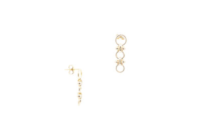 Meraki stud chain Earrings gold