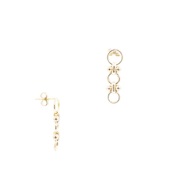 Meraki stud chain Earrings gold