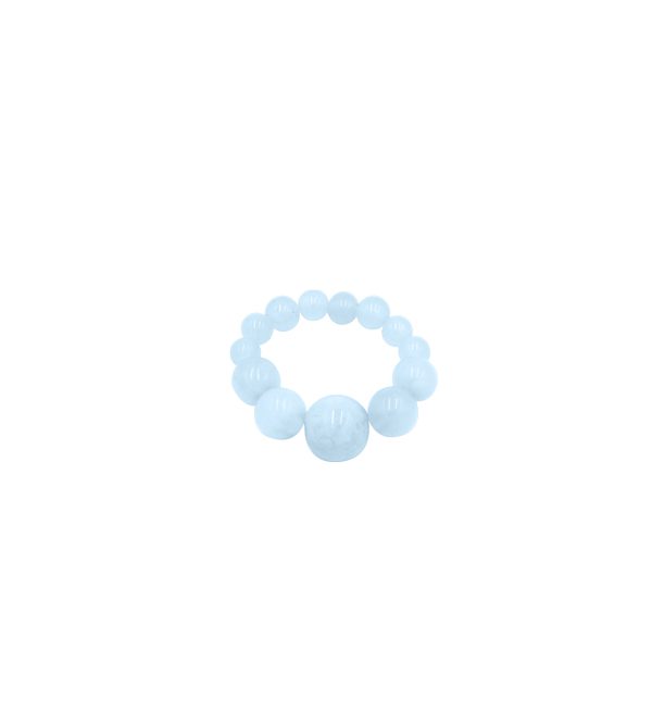 Milkyway Ring sky blue aquamarine beads