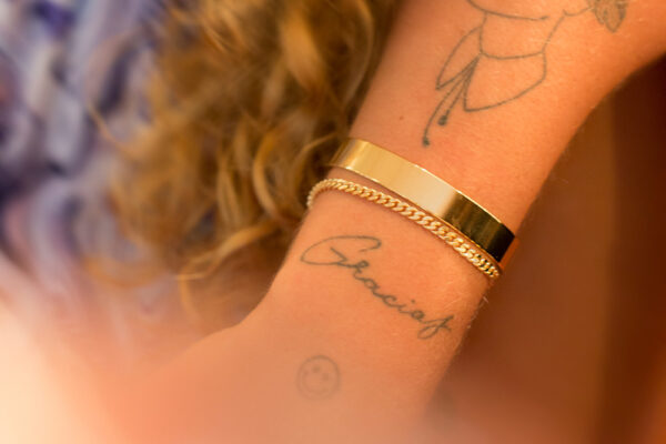 Curb Armband Silber