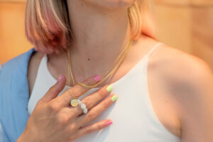 Curb Necklace Ying Yang Model