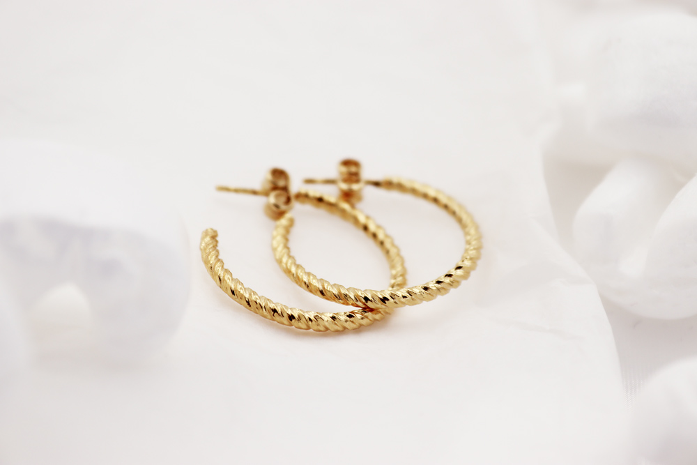 Twirl Earrings Gold - Klimbim Barcelona