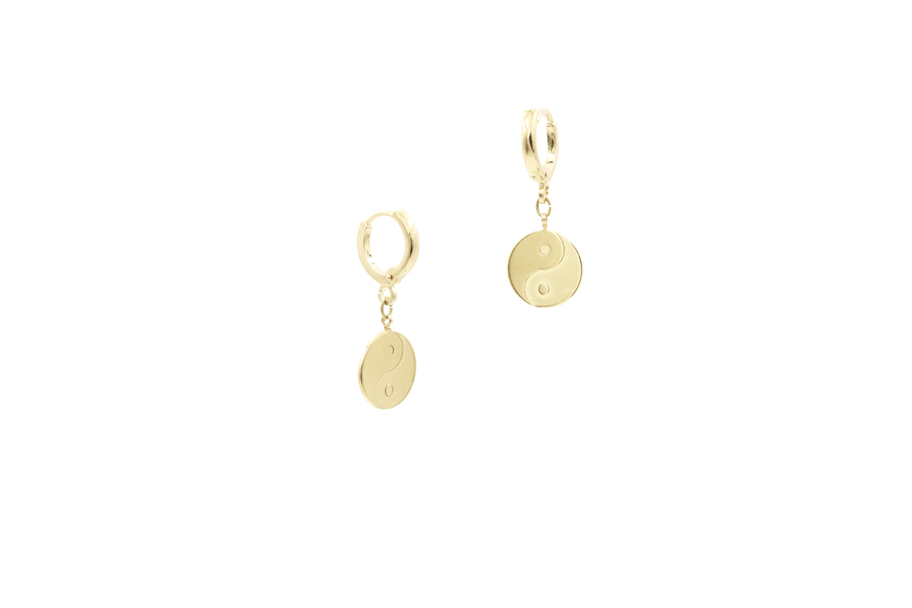 Ying Yang Earrings Gold - Klimbim Barcelona