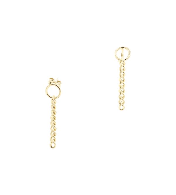 Curb Earrings Gold