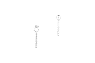 Curb Earrings Silver