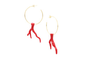 Coral Earrings Red