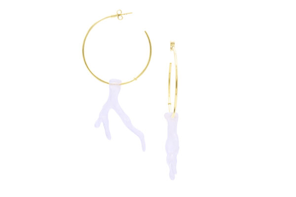 Coral Earrings White