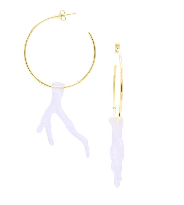 Coral Earrings White