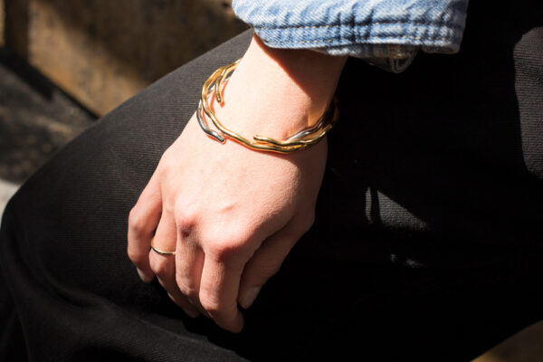 Flap Armband Silber