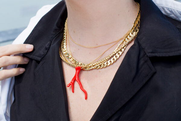 Coral Necklace Blue