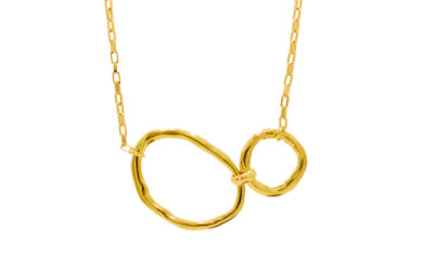 Ribbon Chain Necklace Gold