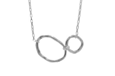 Ribbon Chain Necklace Silver