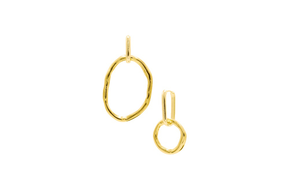Ribbon Earrings Gold