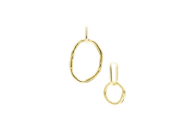 Ribbon Earrings Gold