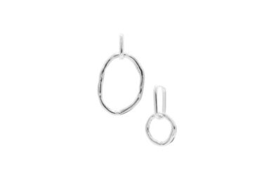Ribbon Earrings Silver