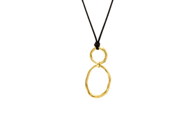 Ribbon Necklace Gold