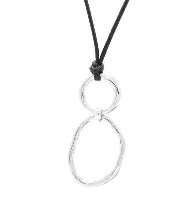 Ribbon Necklace Silver