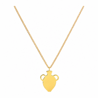 Gold-plated amphora pendant necklace on a fine chain